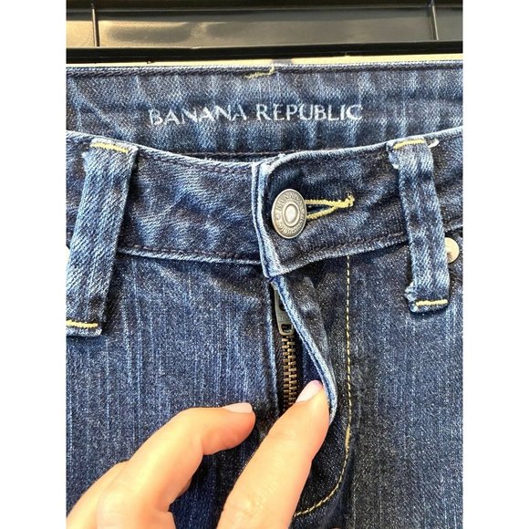 Banana Republic Women's Jeans Urban Wide Leg Size 0 Flap Pockets Denim Pants - Picture 3 of 7